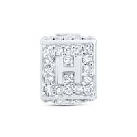 1/3CTW-DIA NK FASHION INITIAL &quot;H&quot; BRACELET BOX