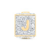 1/3CTW-DIA NK FASHION INITIAL &quot;J&quot; BRACELET BOX