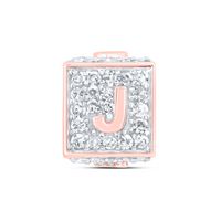 1/3CTW-DIA NK FASHION INITIAL &quot;J&quot; BRACELET BOX