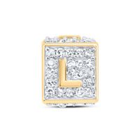1/3CTW-DIA NK FASHION INITIAL &quot;L&quot; BRACELET BOX