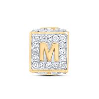 1/4CTW-DIA NK FASHION INITIAL &quot;M&quot; BRACELET BOX