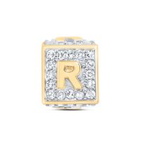 1/4CTW-DIA NK FASHION INITIAL &quot;R&quot; BRACELET BOX