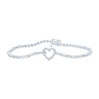 1/10CTW-DIA P1 GIFT HEART BRACELET(7 INCH)