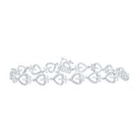 1/10CTW-DIA P1 GIFT HEART BRACELET(7 INCH)