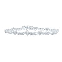 1/5CTW-DIA P1 GIFT HEART BRACELET (7 INCH)