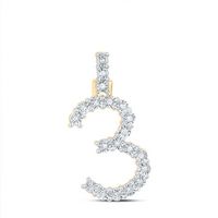 1/10CTW-DIA NK NUMBER &quot;3&quot;GIFT PENDANT