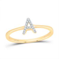 1/20CTW-DIA NK GIFT INITIAL &quot;A&quot; RING