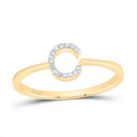 1/20 CTW-DIA NK GIFT INITIAL &quot;C&quot; RING