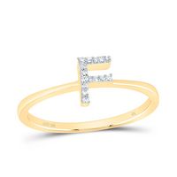1/20 CTW-DIA NK GIFT INITIAL &quot;F&quot; RING