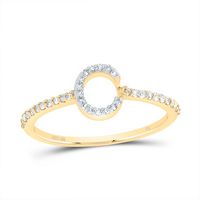 1/6CTW-DIA NK GIFT INITIAL &quot;C&quot; RING