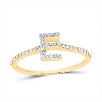 1/6CTW-DIA NK GIFT INITIAL &quot;E&quot; RING