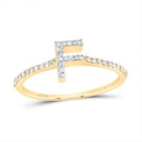1/6CTW-DIA NK GIFT INITIAL &quot;F&quot; RING