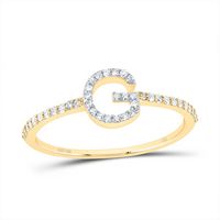 1/6CTW-DIA NK GIFT INITIAL &quot;G&quot; RING