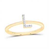 0.03CTW-DIA NK GIFT INITIAL &quot;L&quot; RING