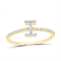 1/6CTW-DIA NK GIFT INITIAL &quot;I&quot; RING
