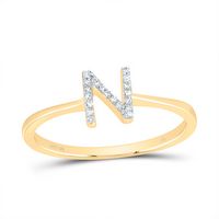1/20CTW-DIA NK GIFT INITIAL &quot;N&quot; RING