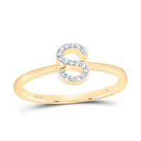 1/20CTW-DIA NK GIFT INITIAL &quot;S&quot; RING