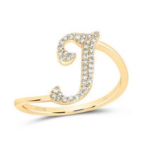 1/8CTW-DIA NK GIFT INITIAL &quot;I&quot; RING