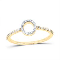 1/6CTW-DIA NK GIFT INITIAL &quot;O&quot; RING