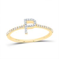 1/6CTW-DIA NK GIFT INITIAL &quot;P&quot; RING