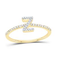 1/6CTW-DIA NK GIFT INITIAL &quot;Z&quot; RING