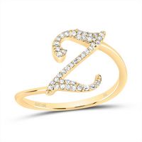 1/8CTW-DIA NK GIFT INITIAL &quot;Z&quot; RING