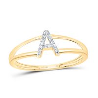 1/20CTW-DIA NK GIFT INITIAL &quot;A&quot; LADIES RING