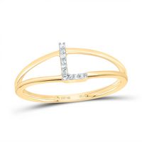 0.03CTW-DIA NK GIFT INITIAL &quot;L&quot; LADIES RING