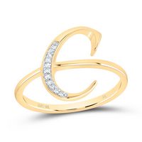 1/20CTW-DIA NK GIFT INITIAL &quot;C&quot; LADIES RING