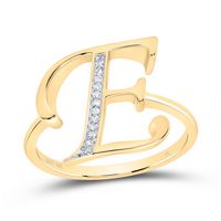 1/20CTW-DIA NK GIFT INITIAL &quot;E&quot; LADIES RING