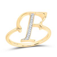 1/20CTW-DIA NK GIFT INITIAL &quot;F&quot; LADIES RING