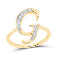 1/10CTW-DIA NK GIFT INITIAL &quot;G&quot; LADIES RING