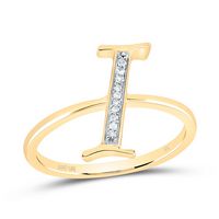 1/20CTW-DIA NK GIFT INITIAL &quot;I&quot; LADIES RING