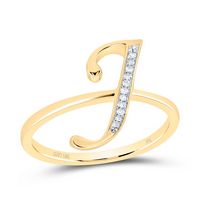 1/20CTW-DIA NK GIFT INITIAL &quot;J&quot; LADIES RING