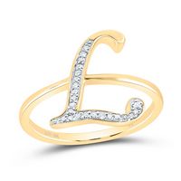 1/10CTW-DIA NK GIFT INITIAL &quot;L&quot; LADIES RING