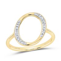 1/10CTW-DIA NK GIFT INITIAL &quot;O&quot; LADIES RING