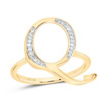 1/10CTW-DIA NK GIFT INITIAL &quot;Q&quot; LADIES RING