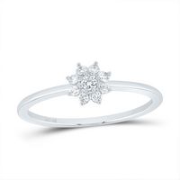 1/10CT-DIA CN FLOWER FASHION LADIES RING