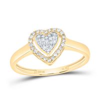 1/6CTW-NAT DIA NK FASHION HEART RING