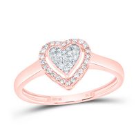 1/6CTW-NAT DIA NK FASHION HEART RING