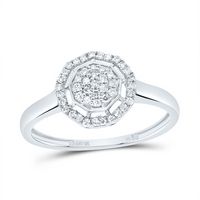 1/5CTW-DIA NK FASHION NONAGON RING