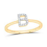 1/20CTW-DIA NK GIFT INITIAL &quot;B&quot; RING