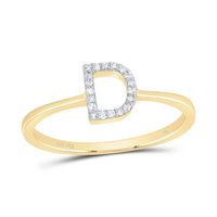 1/20CTW-DIA NK GIFT INITIAL &quot;D&quot; RING