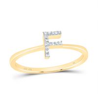 1/20 CTW-DIA NK GIFT INITIAL &quot;F&quot; RING
