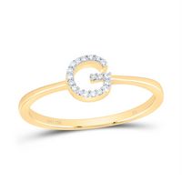 1/20CTW-DIA NK GIFT INITIAL &quot;G&quot; RING