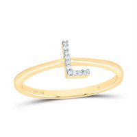 0.03CTW-DIA NK GIFT INITIAL &quot;L&quot; RING