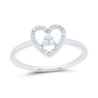 1/8CTW NAT DIA P1 GIFT HEART RING