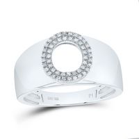1/8CTW-DIA P1 INITIAL &quot;O&quot; MEN%27S RING