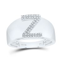 1/8CTW-DIA P1 INITIAL &quot;Z&quot; MEN%27S RING