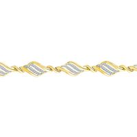 10kt Yellow Gold Womens Round Diamond Fashion Bracelet 1/2 Cttw